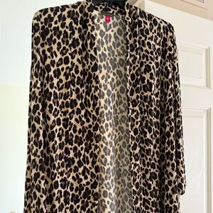 Rich Black Animal Print Top - 1X